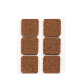 Inofix Plasfix Patins adhésifs en feutre synthétique marron 31x31mm lot de 6 sous blister protection sols