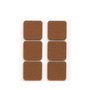 Inofix Plasfix Patins adhésifs en feutre synthétique marron 31x31mm lot de 6 sous blister protection sols