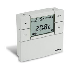Perry Thermostat numérique série Zefiro blanc