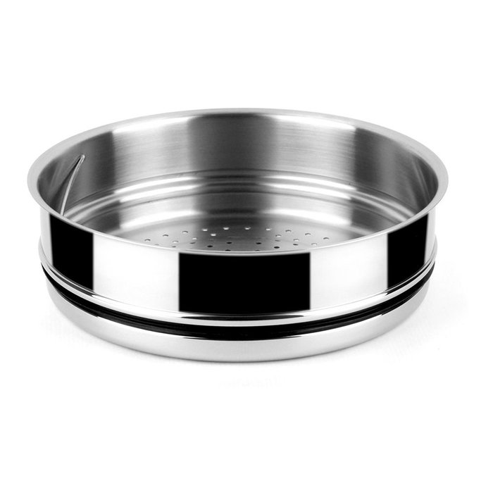 Fagor Olla avec couvercle et panier vapeur rouge aluminium Ø20 x 10 cm, induction
