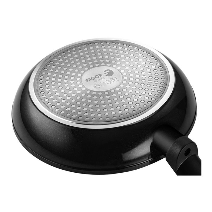 Fagor Vivant Kit 2 poêles + 1 casserole Ø20/24 cm, aluminium forgé 3 mm, noir, revêtement antiadhésif, induction