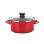 Fagor Olla Optimax rouge Ø26 x 14 cm en acier AISI 430 avec couvercle en verre