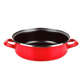 Fagor Optimax Plat à tarte rouge en acier émaillé Ø 26 cm