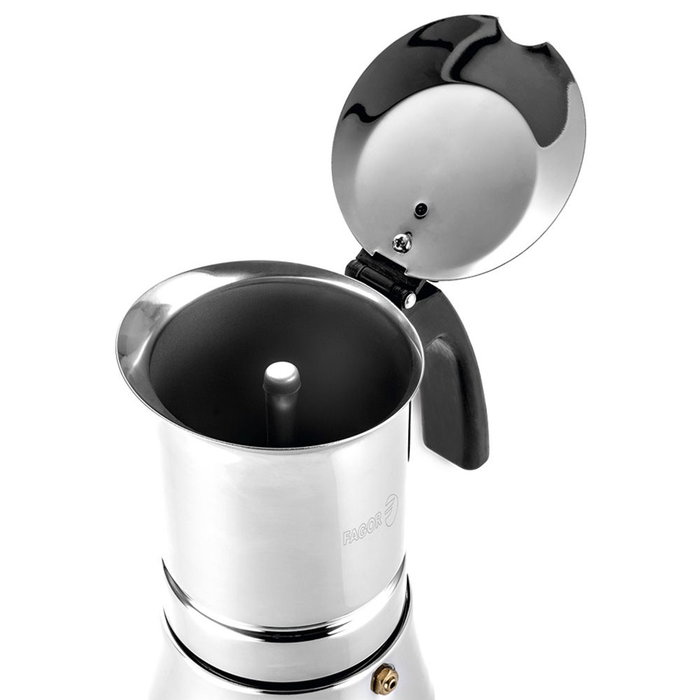 Fagor Cafetera Etnica 6 tasses en acier inoxydable 18/10