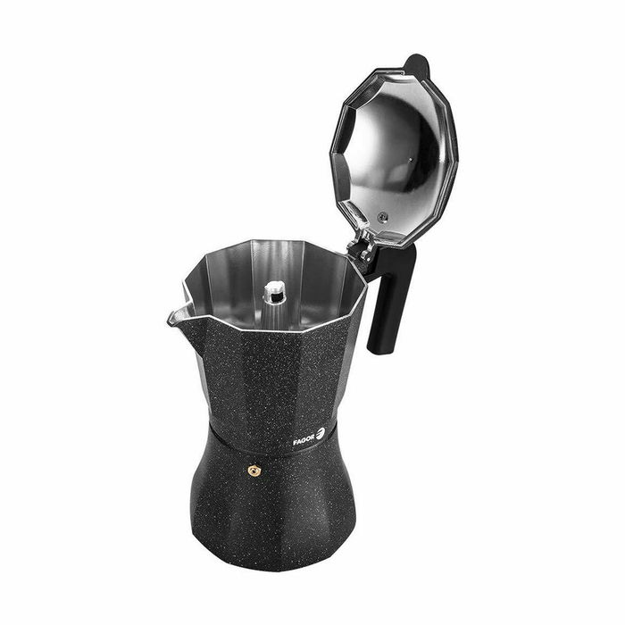 Cafetière Italienne Fagor TIRAMISU 6 Noir Aluminium Cafetière Italienne Fagor TIRAMISU 6 Noir Aluminium
