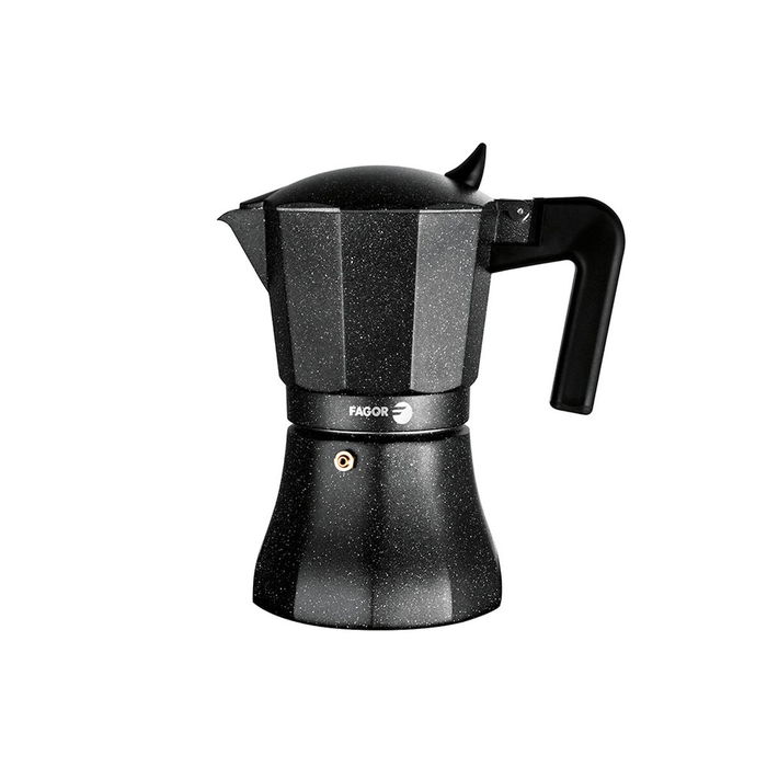 Cafetière Italienne Fagor TIRAMISU 6 Noir Aluminium Cafetière Italienne Fagor TIRAMISU 6 Noir Aluminium