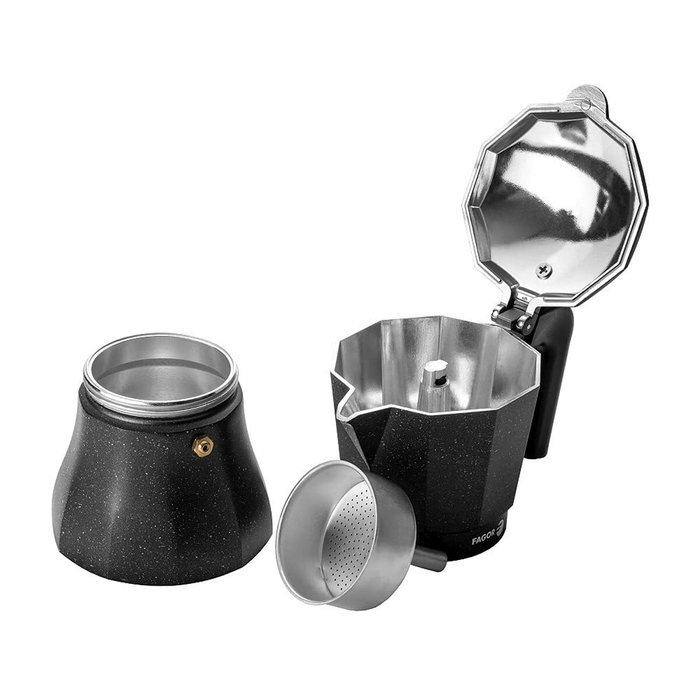 Cafetière Italienne Fagor TIRAMISU 9 Noir Aluminium Cafetière Italienne Fagor TIRAMISU 9 Noir Aluminium