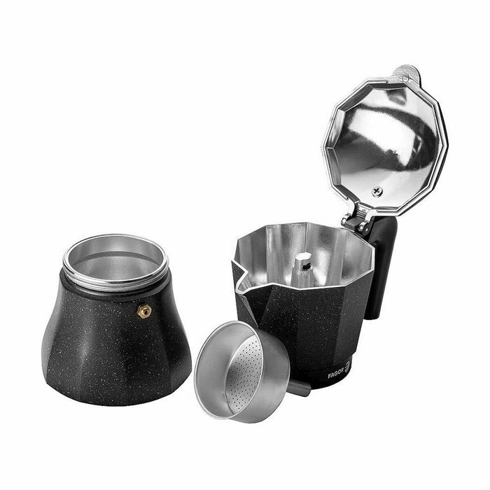 Cafetière Italienne Fagor TIRAMISU 9 Noir Aluminium Cafetière Italienne Fagor TIRAMISU 9 Noir Aluminium