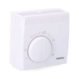Perry Teg Termostat analogique sans voyant, blanc, série Teg, 230 V, 7,4 x 4 x 7,4 cm