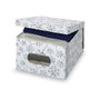 Domo Pack Living Bon Ton - Boîte de rangement pour vêtements vinyle blanc 39 x 50 x 24 cm