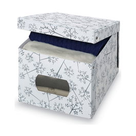 Domopak Living Boîte de rangement Bon ton XL Blanc/Gris