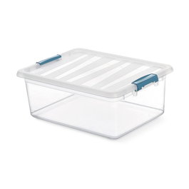 Domo Pack Living Boîte de rangement Katla transparente 12L 39 x 29 x 15,5 cm