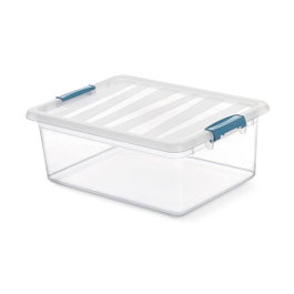 Domopak Living Katla Boîte de rangement transparente 12 L