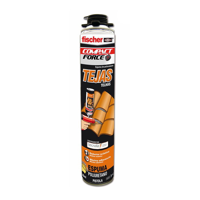 Fischer Espuma polyuréthane pour tuiles pistolet 750 ml - Mousse monocomposante grise Fischer Espuma polyuréthane pour tuiles pistolet 750 ml - Mousse monocomposante grise