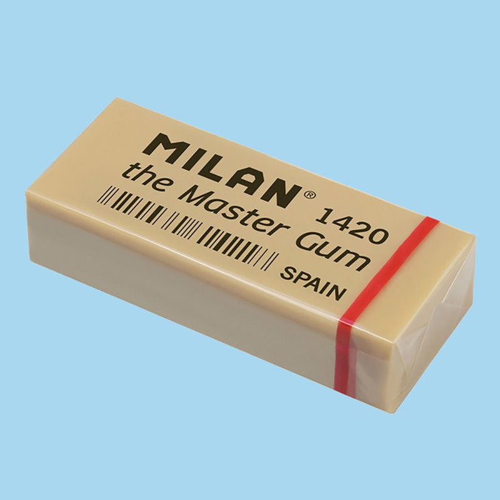 Milan Master Gum - Gomme mie de pain synthétique 5,5 cm - Blister 2 unités - Beige - Idéale dessin graphite fusain Milan Master Gum - Gomme mie de pain synthétique 5,5 cm - Blister 2 unités - Beige - Idéale dessin graphite fusain