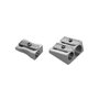 Milán Kit de 2 taille-crayons en aluminium gris