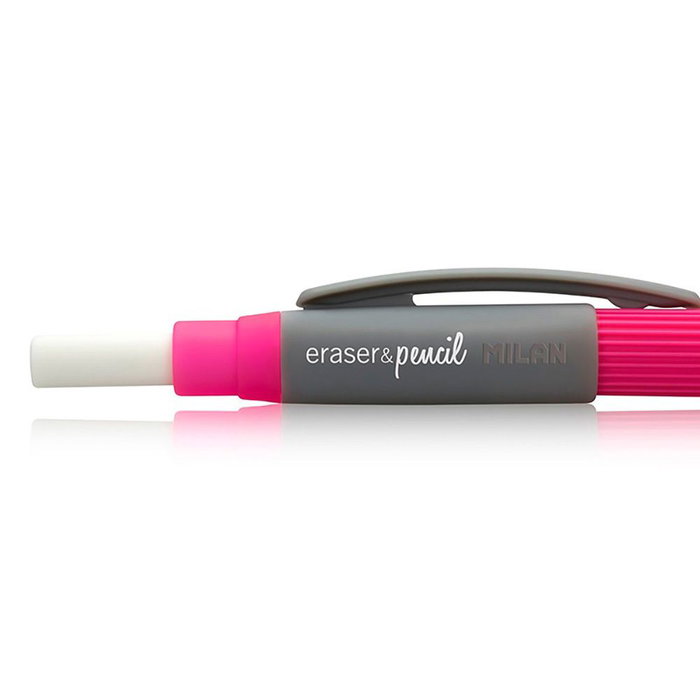 Milán Kit portaminas eraser & pencil pl1 0,5 mm + 2 gommes, couleurs assorties