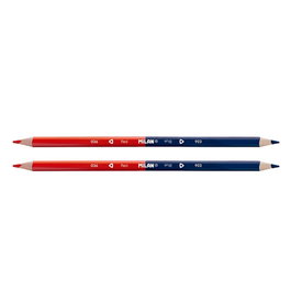 Milán Lápiz bicolor rouge/bleu, 2 unités, blister