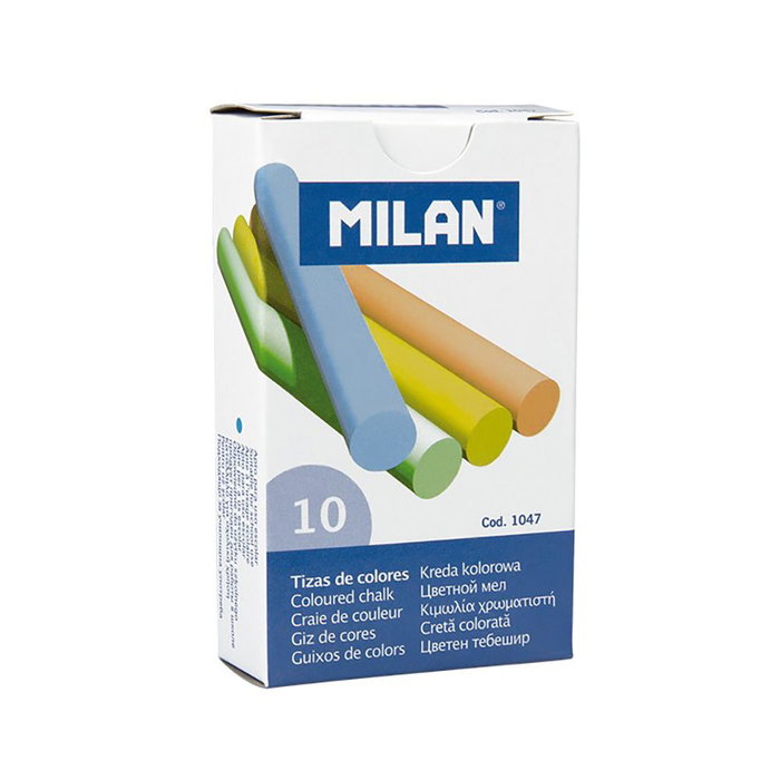 Milán Blister de tizas blanches et de couleurs (20 unités)