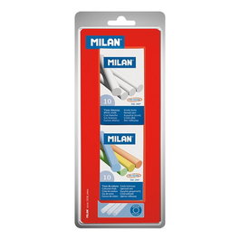 Milán Lot de craies blanches et de couleurs, 2 boîtes de 10 unités