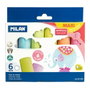 Milan Lot de 6 craies de couleur maxi anti-poussière Ø 2,5 x 10 cm pour école