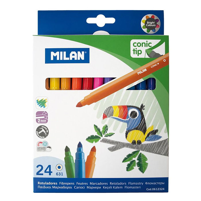 Feutres Milan 24 MAXI Multicouleur
