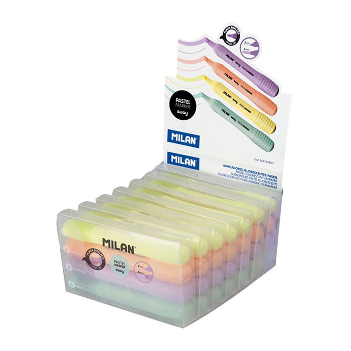 Milan Ensemble de Marqueurs Fluorescents Sway Multicouleur Gâteau 4 Pièces