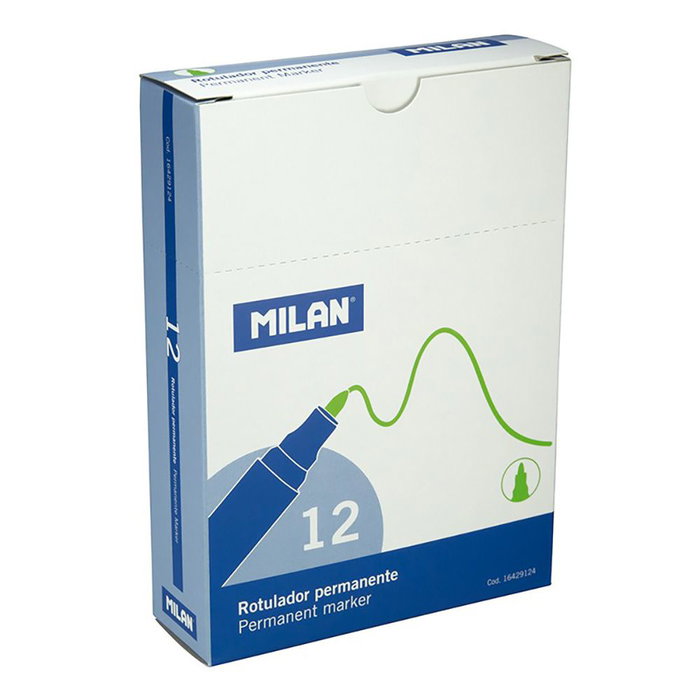 Marqueur permanent Milan Vert PVC 12 Unités (Ø 4 mm)