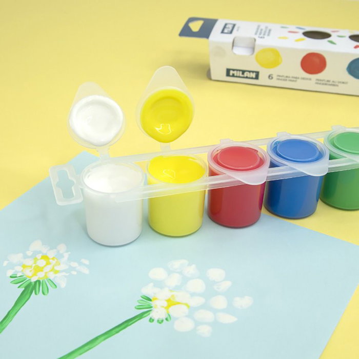 peinture pour doigts Milan Bleu Blanc Multicouleur 150 ml