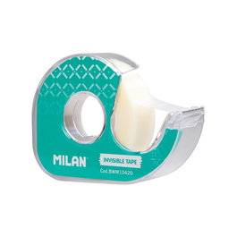 Milán Ruban adhésif mat invisible avec distributeur vert, 19 mm x 33 m