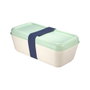 Milan Boîte de conservation rectangulaire 0,75 L avec couvercle vert, plastique BPA free, 20 x 10 x 7 cm