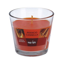 Magic Lights Bougie parfumée orange-cannelle en verre de cristal 150g