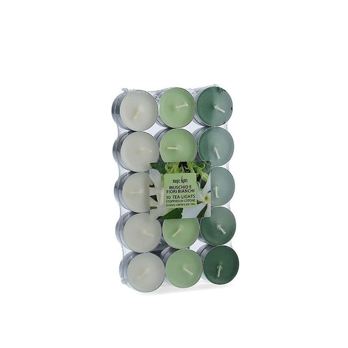 Bougies parfumées Magic Lights Fleurs blancs (30 Unités) Bougies parfumées Magic Lights Fleurs blancs (30 Unités)