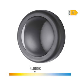 Edm Applique LED ronde noire 6 W 250 lm 4000 K