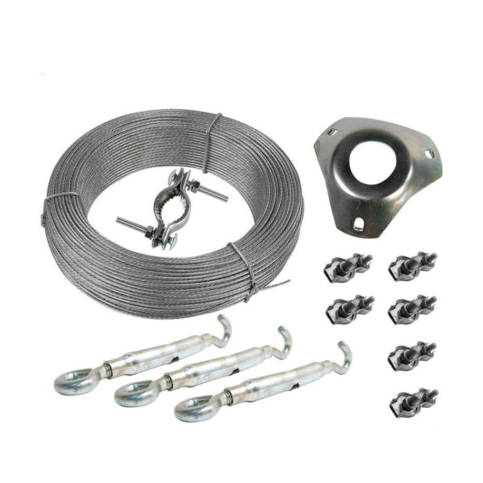 Televes Kit de montage pour haubans avec câble en acier galvanisé Ø2mm 25m Televes Kit de montage pour haubans avec câble en acier galvanisé Ø2mm 25m