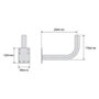 Televes 284x194mm Ø35mm Support L mural zinc RPR pour antenne