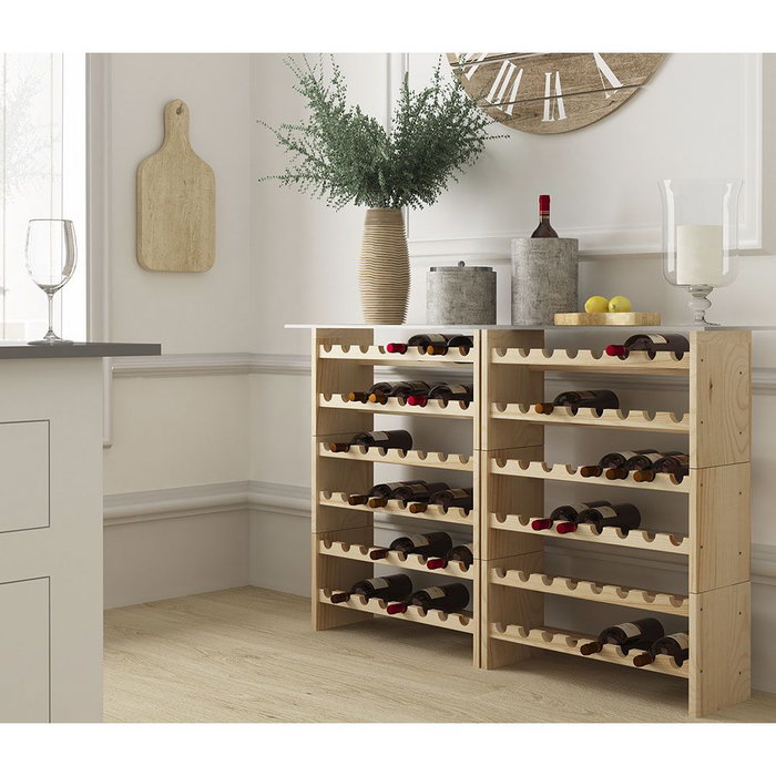 Astigarraga Merlot Botellero en pin massif pour 16 bouteilles 68,8 x 25 x 30 cm bois Astigarraga Merlot Botellero en pin massif pour 16 bouteilles 68,8 x 25 x 30 cm bois