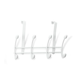 Inofix Colgador sobrepuerta blanco (blister) 208 x 306 x 109 mm - Crochet multiple 4 crochets doubles en acier