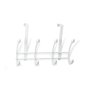 Inofix Colgador sobrepuerta blanco (blister) 208 x 306 x 109 mm - Crochet multiple 4 crochets doubles en acier