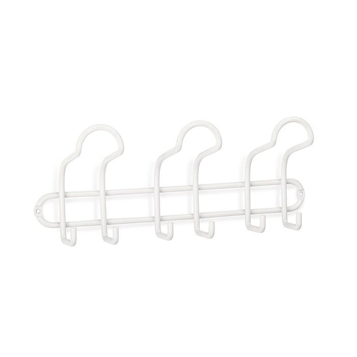 Inofix Porte-manteau mural en acier 3 crochets triple blanc mat 130x310x84 mm Inofix Porte-manteau mural en acier 3 crochets triple blanc mat 130x310x84 mm