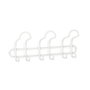 Inofix Porte-manteau mural en acier 3 crochets triple blanc mat 130x310x84 mm