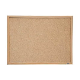 Q-Connect Pizarra de corcho avec cadre en bois 60 x 40 cm
