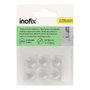 Inofix Goutte adhésive protectrice antidérapante transparente Ø 16 mm – 6 pièces – Blister