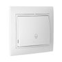 Solera Bouton de sonnerie 10A 250V Mécanisme complet E3-42911 blanc 83x81x10mm