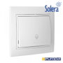 Solera Bouton de sonnerie 10A 250V Mécanisme complet E3-42911 blanc 83x81x10mm