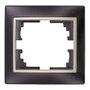 Solera Cadre pour 1 élément noir et anneau perle 83x81x10mm série Europa Solera ERP71NU