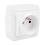 Solera mur60fu Socle de prise bipolaire système français blanc 16 A