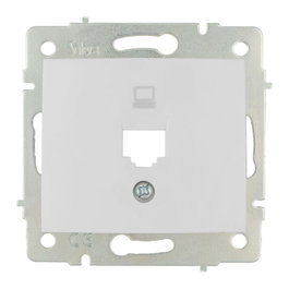 Solera Capot et châssis pour prise de données RJ45 série Europa Solera ERP88/1, blanc