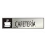 Normaluz Cartel informatif Cafeteria en acier inoxydable adhésif 5x20cm