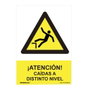 Normaluz Panneau de danger attention chutes à des niveaux différents 30x40cm